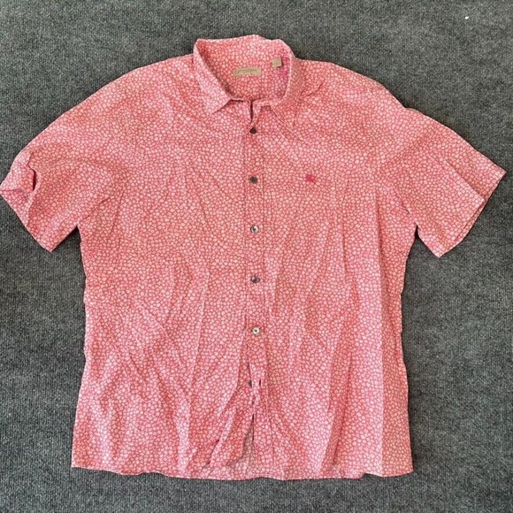 Burberry‎ Brit Efron Short Sleeve Floral Print Sport Shirt, Rose Pink Large - Picture 1 of 6